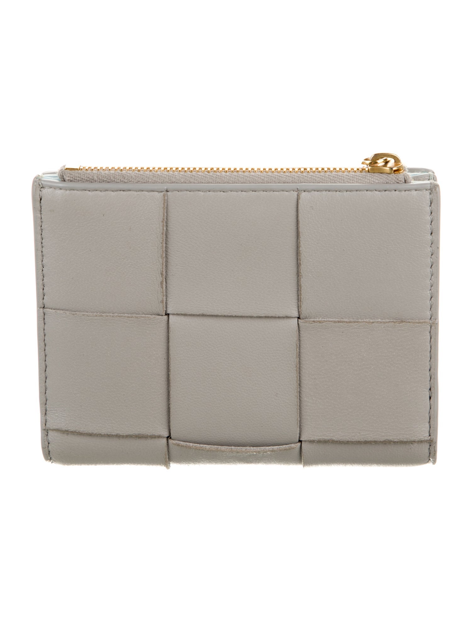 Bottega Veneta Intrecciato Weave Leather Compact Wallet